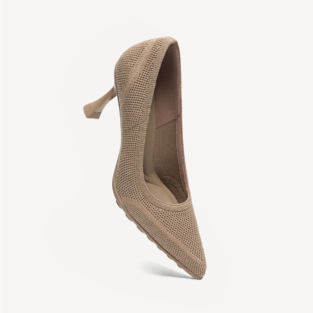 SoftBounce Pointed Toe Stiletto Heeled Pump — apricot - Picture 9 of 16